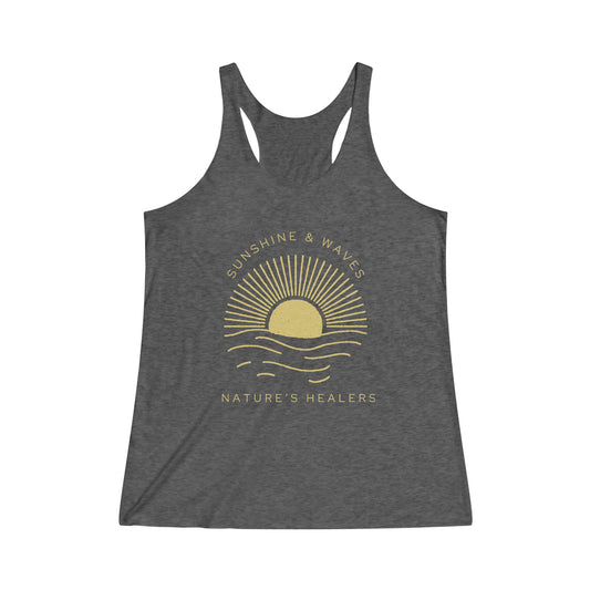 Nature's Healers Women's Tri-Blend Racerback Tank - Sunshine and Waves