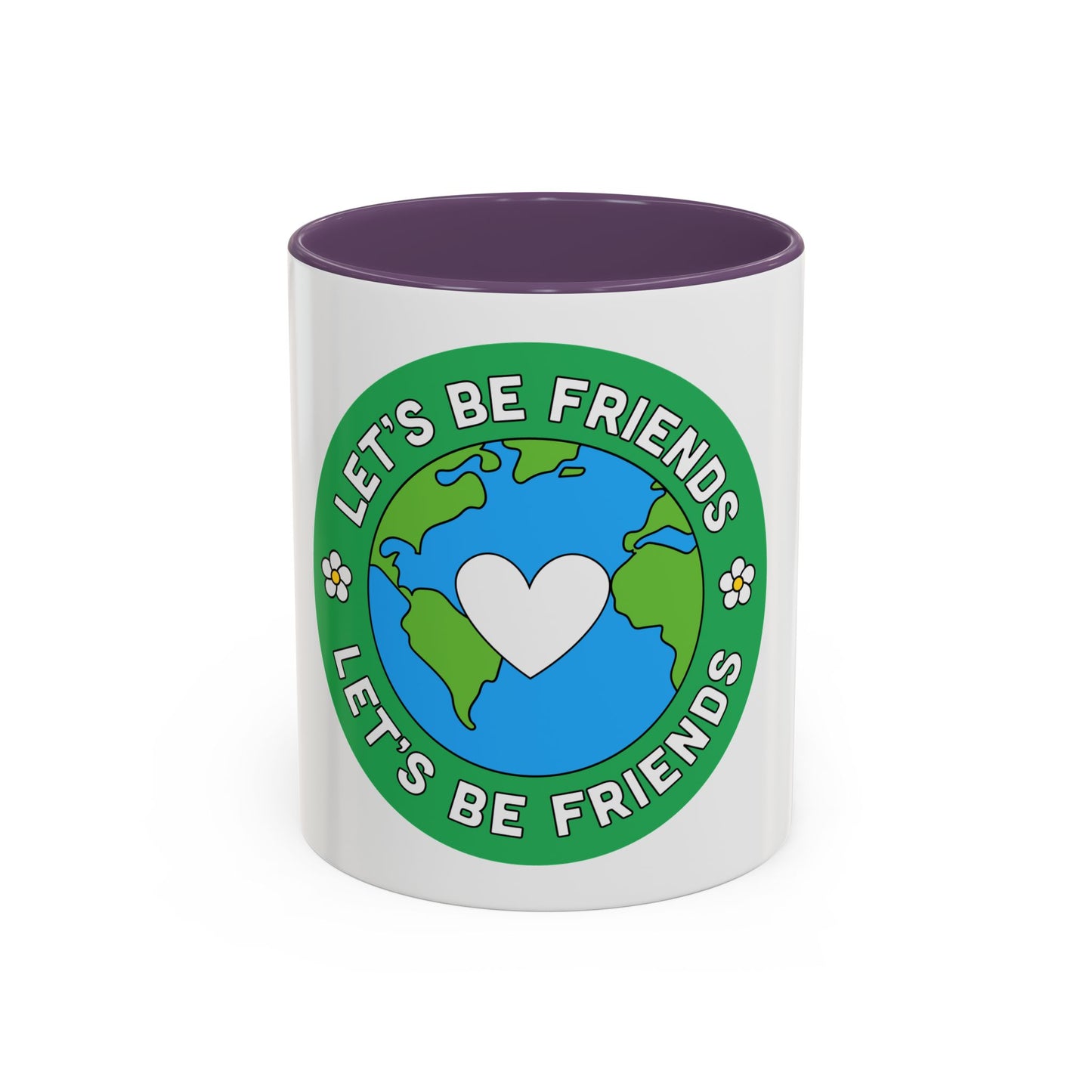 Let's Be Friends Heart Accent Coffee Mug — 11/15oz