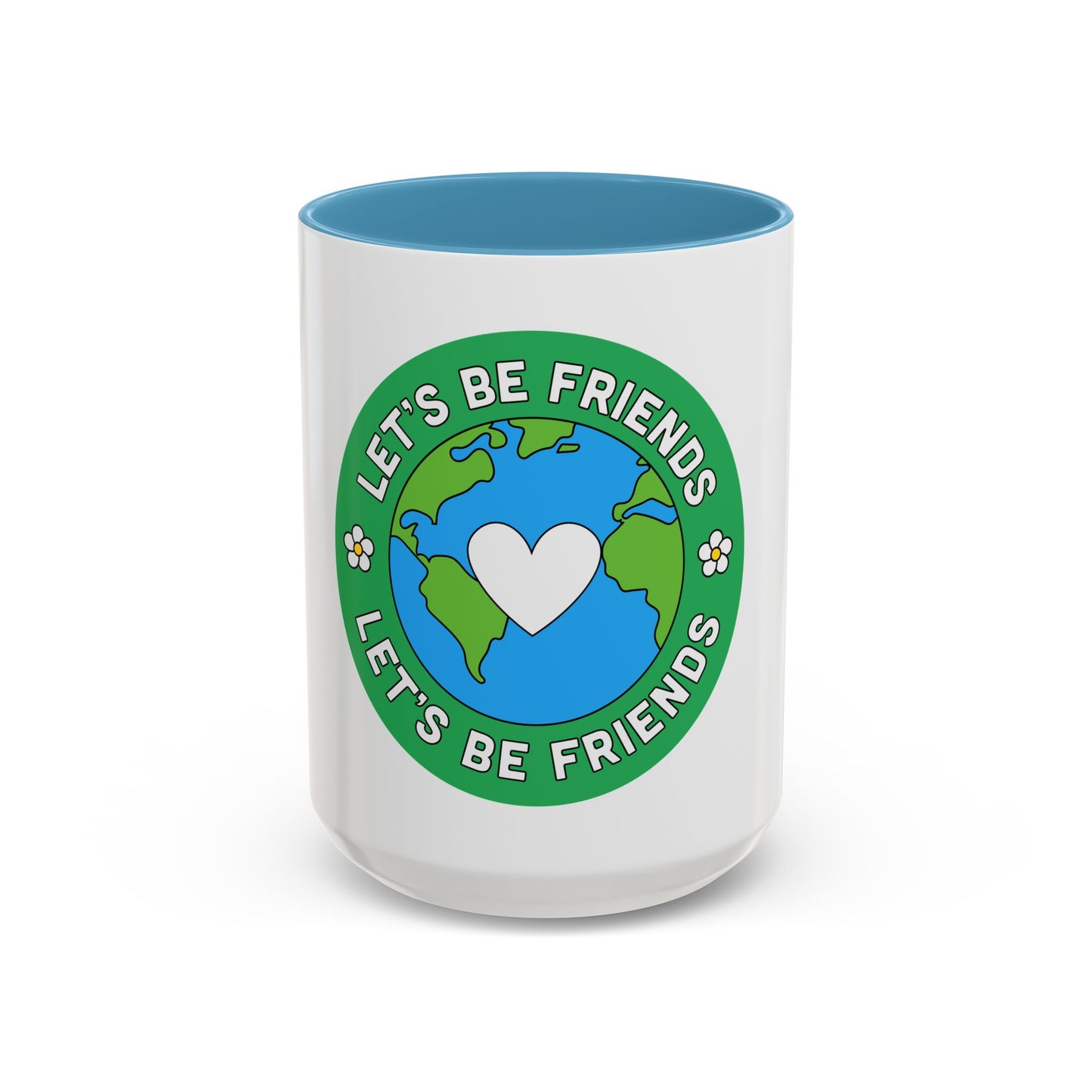 Let's Be Friends Heart Accent Coffee Mug — 11/15oz